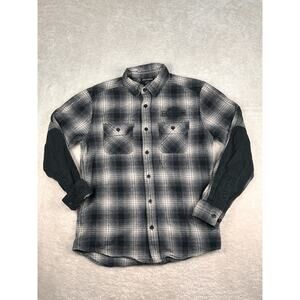 Harley Davidson Shirt Men’s Sz Medium Flannel Plaid Warm Cotton Embroidered Logo